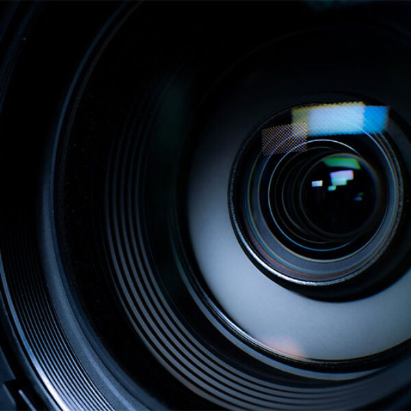 Video camera Movie level, The zoom lens is working. 