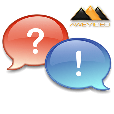 Awe Video LLC FAQs icon for answers to frequently asked questions.