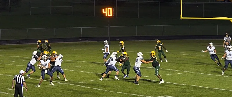 Hoover vs. Lewis Central Football Plays of the Game: Titans QB Braylon Kammrad prepares to throw TD pass