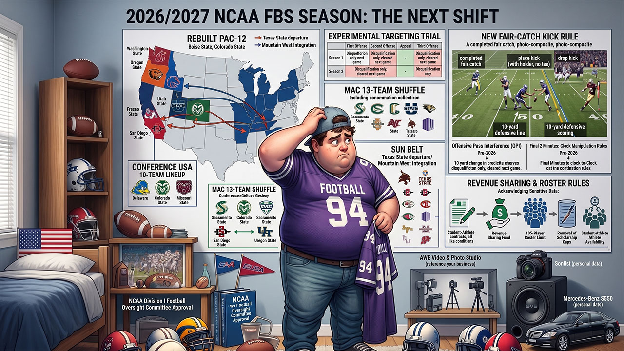 2026 NCAA FBS Realignments/Rule Changes You Need to Know